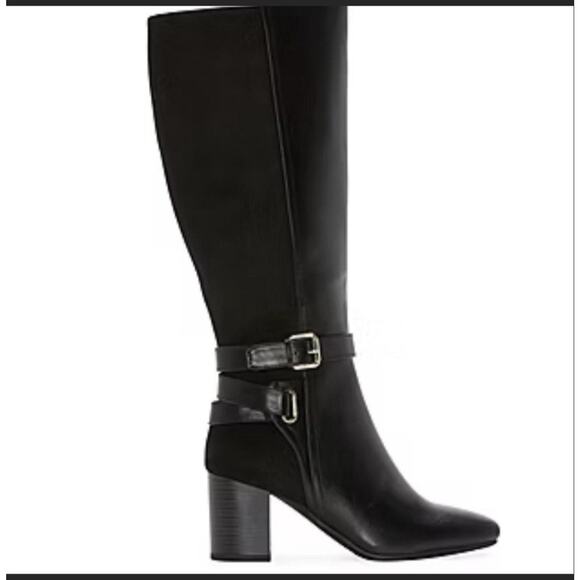 Liz Claiborne LC Hemlock Tall Black Riding Boots.Size Memory Foam Sz 6.5M $115 - Picture 1 of 10
